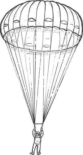 Parachutist sketch